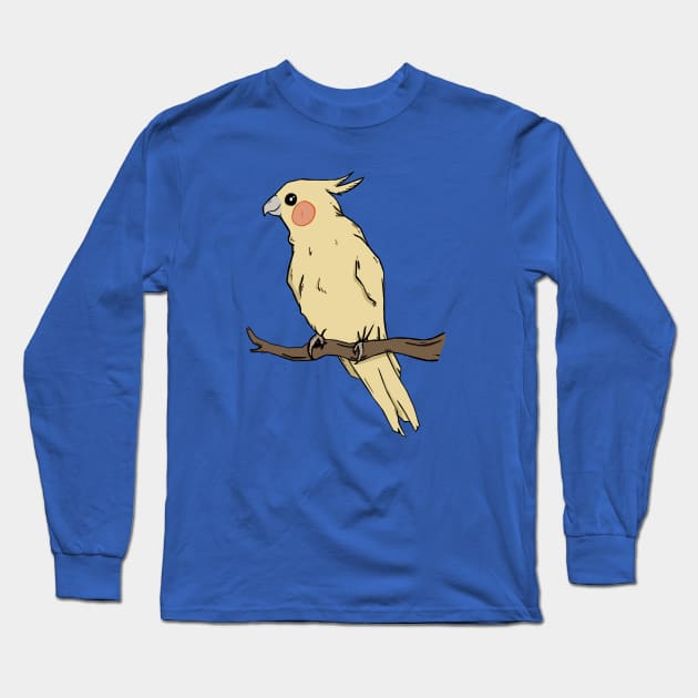 Perched Cockatiel Long Sleeve T-Shirt by bridge